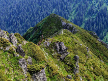 The Marmarosy ridge, hiking in the Carpathians, Ukraine